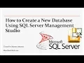 how to Create a New Database Using Microsoft SQL Server