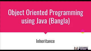 Inheritance in Java Programming Java Programming Bangla Tutorial