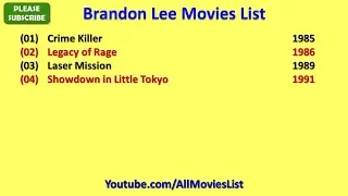 Brandon Lee Movies List