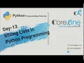 Day 13 Slicing Lists Python Programming