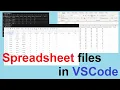 How to view and edit spreadsheet files such xlsx and csv in VSCode