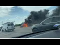 Car Burning accident at i610 West Houston Texas USA on 2022 at 4 50 Pm