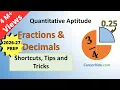 Fractions and Decimals - Shortcuts Tricks for 2026 Placement Tests Job Interviews Exams