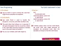 Try-catch statement - Java Programming