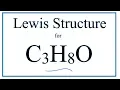 How to Draw the Lewis Dot Structure for C3H8O Isopropyl alcohol or Propan-2-ol