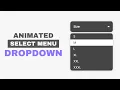 Animated Custom Select Menu Dropdown Using HTML CSS Vanilla JavaScript for your Ecommerce Website