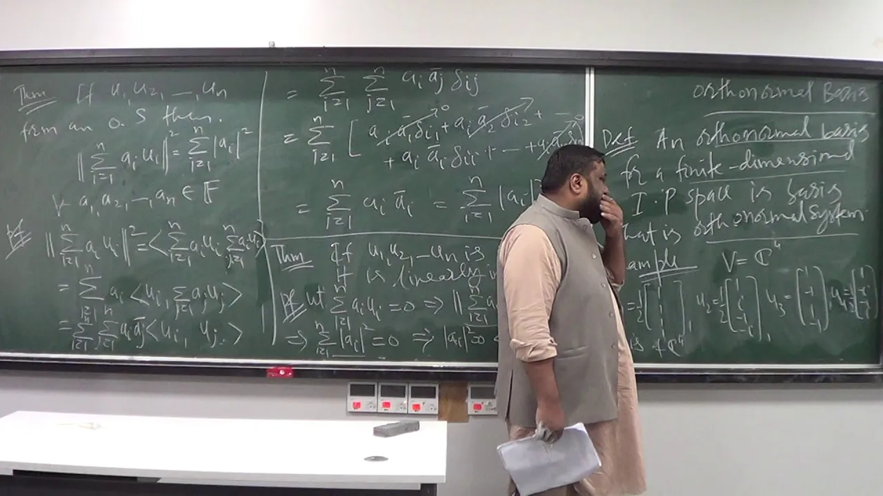 Lecture 1 (Part 2): Properties of orthonormal systems; Orthonormal basis of inner product spaces