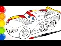 LIGHTNING McQUEEN with Wrap in Rust-eze Racing Center CARS 3 Drawing and Coloring Pages Tim Tim TV