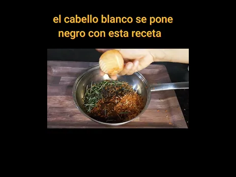 el cabello blanco se pone negro con este secreto casero.