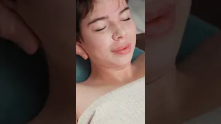 Deep foot massage for student Lisa