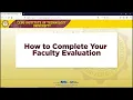 How to Complete your Faculty Evaluation