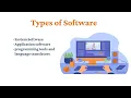 Types of Software - System software Application software Programming tools Class-11th CBSE CS
