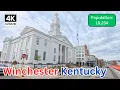 Driving Through Winchester Kentucky in 4K Scenic Small City Tour in Clark County
