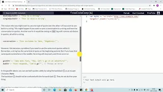 Lesson 24 - Quoting String with Single Quotes