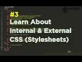 HTML Tutorial 3 - Web Design Course Learn About Internal and External CSS HTML CSS