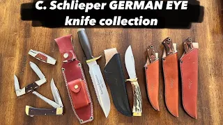 Revealing a Carl Schlieper GERMAN EYE collection of pocket and fixed blade knives - Survival Knife