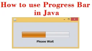 How to use Progress Bar in Java