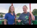 Storm Team 11 s Laurel Blanchard ziplines at Meet the Mountains Festival
