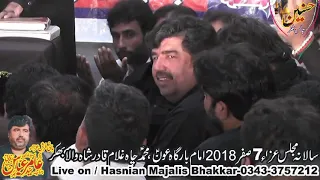 zakir zuriyat imran sherazi majlis aza 7 safar 2018 bhakkar jalsa zakir amir rabani 