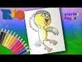 Rio Coloring Pages for kids How to Coloring yellow canary Nico