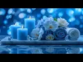 Cozy Blue Spa Retreat Deep Sleep Ambience with Soft Piano Candles Meditation Sounds