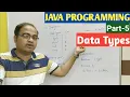 JAVA PROGRAMMING Part-5 Data Types