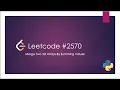 2570 Merge Two 2D Arrays by Summing Values Leetcode Python