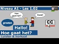 Download Lagu NT2 Hoe gaat het? - Nederlands leren - A1 - 1.1 - Les 1.02 - learn Dutch with subtitles