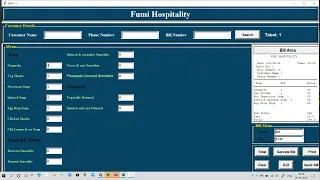 Restaurant Management System using Python Tkinter GUI and database with report and SMS Facility