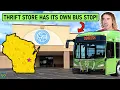 Riding GO Transit not Canada Oshkosh Wisconsin Thrift Record Shopping Adventure by Bus