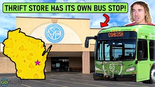 Riding GO Transit not Canada Oshkosh Wisconsin Thrift Record Shopping Adventure by Bus