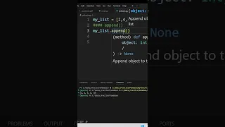 Append method python list