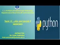SESSION 05 PYTHON PROGRAMMING SEM 5 EC if else and nested if statement