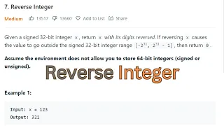 Reverse Integer LeetCode Solution Python Tutorial for Coding Interviews