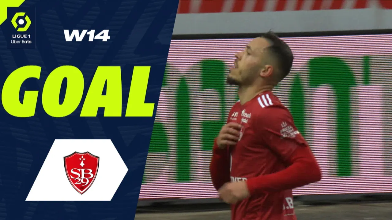 Goal Mathias PEREIRA LAGE (34' - SB29) STADE BRESTOIS ...