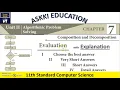 11th Computer Science Chapter 7 Book back Answers English Medium