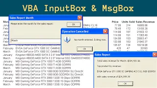 InputBox MsgBox in Excel VBA Tutorial