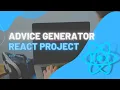 React Js Building a Simple Advice Generator App