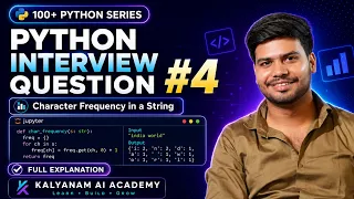 Python Interview Question Character Frequency in a String 100 Python Series