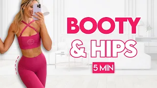 5 min Quick Pilates Booty Workout Fast Results At Home Workout