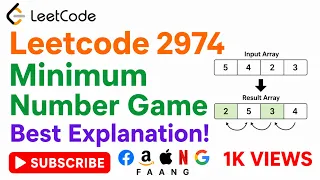 Leetcode 2974 Minimum Number Game