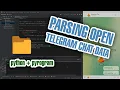 How to create Parser for open Telegram chat Python Pyrogram userbot