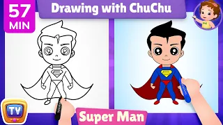 How to Draw Superheroes for Kids | Superman, Spider-Man & Super Girl | 57 Min | ChuChu TV