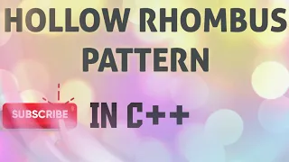 HOLLOW RHOMBUS PATTERN IN C CODING TUTORIALS