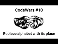 CodeWars Replacing alphabets with their position - Solving using JavaScript
