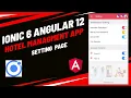 ionic 5 modern ui hotel management app Setting Page