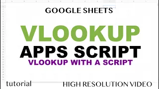 How to VLOOKUP in Google Sheets with Apps Script