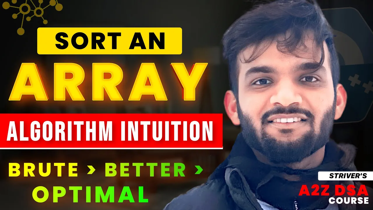 Sort an array of 0's 1's & 2's | Intuition of Algo | C++ Java Python | Brute-Better-Optimal - YouTube thumbnail