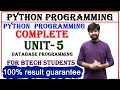 python programming complete unit 5 database programming btech python programming unit 5 btech