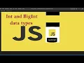 What is BigInt datatype in JavaScript